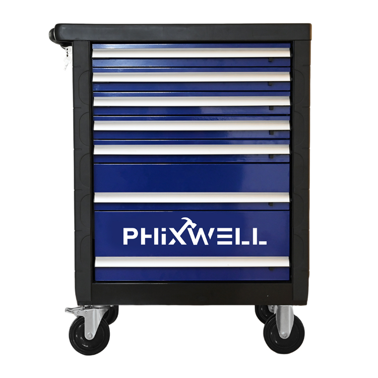 719511 Tủ đựng dụng cụ 7 ngăn PHIXWELL có tấm bảo vệ góc và tấm che bằng nhựa