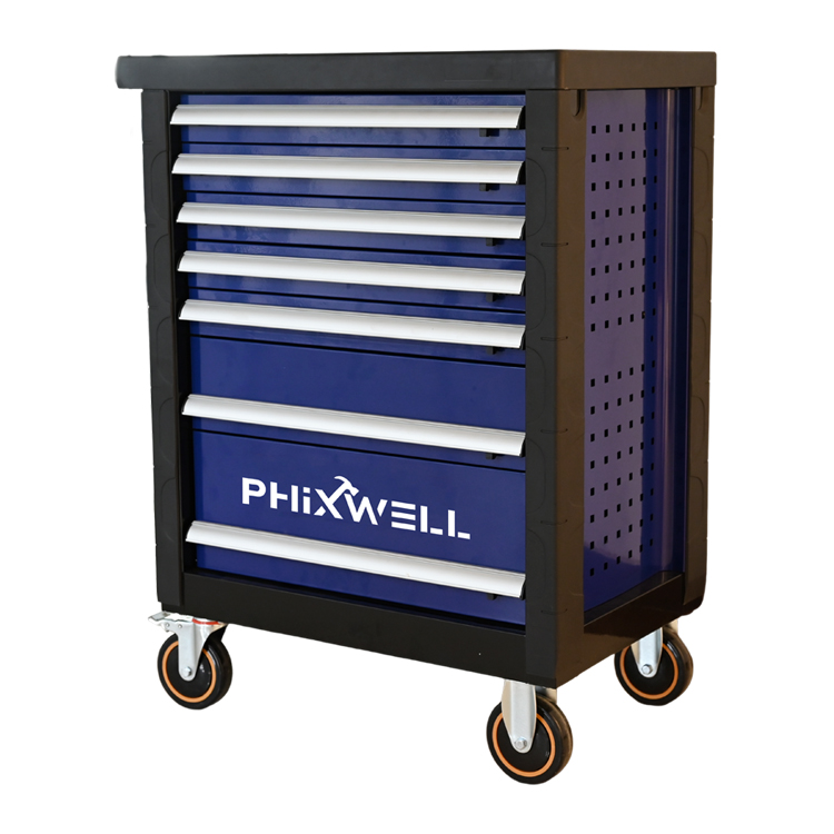 719511 Tủ đựng dụng cụ 7 ngăn PHIXWELL có tấm bảo vệ góc và tấm che bằng nhựa