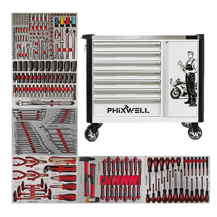 719516 Tủ đựng dụng cụ mẫu mới 7 ngăn PHIXWELL